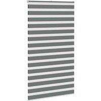 Berkfield Home Elegant Zebra Blind Dark Grey 120x200 cm Fabric Width 115.9 cm Po