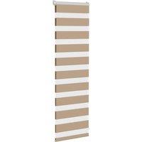 Berkfield Home Elegant Zebra Blind Sand Brown 45x100 cm Fabric Width 40.9 cm Pol