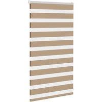 Berkfield Home Elegant Zebra Blind Sand Brown 85x100 cm Fabric Width 80.9 cm Pol