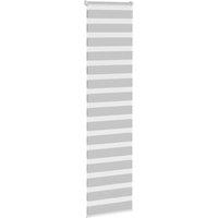 Berkfield Home Elegant Zebra Blind Light Grey 60x200 cm Fabric Width 55.9 cm Pol