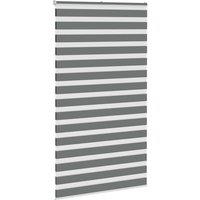 Berkfield Home Elegant Zebra Blind Dark Grey 120x230 cm Fabric Width 115.9 cm Po