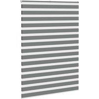 Berkfield Home Elegant Zebra Blind Dark Grey 165x230 cm Fabric Width 160.9 cm Po