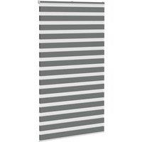 Berkfield Home Elegant Zebra Blind Dark Grey 130x200 cm Fabric Width 125.9 cm Po