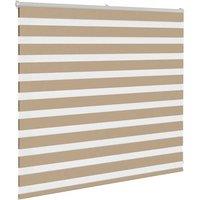 Berkfield Home Elegant Zebra Blind Sand Brown 160x100 cm Fabric Width 155.9 cm P
