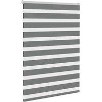 Berkfield Home Elegant Zebra Blind Dark Grey 110x150 cm Fabric Width 105.9 cm Po