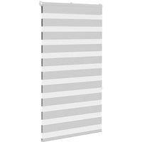 Berkfield Home Elegant Zebra Blind Light Grey 70x150 cm Fabric Width 65.9 cm Pol