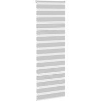 Berkfield Home Elegant Zebra Blind Light Grey 80x200 cm Fabric Width 75.9 cm Pol