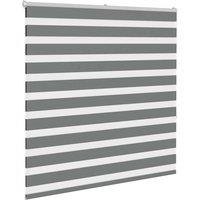 Berkfield Home Elegant Zebra Blind Dark Grey 145x150 cm Fabric Width 140.9 cm Po