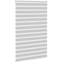 Berkfield Home Elegant Zebra Blind Light Grey 145x200 cm Fabric Width 140.9 cm P