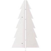 Berkfield Home Festive Wooden Christmas Tree for Decoration White 69.5 cm Solid