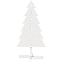 Berkfield Home Festive Wooden Christmas Tree for Decoration White 120 cm Solid W
