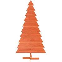 Berkfield Home Festive Wooden Christmas Tree for Decoration Wax Brown 180 cm Sol