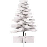 Berkfield Home Festive Wooden Christmas Tree for Decoration White 60 cm Solid Wo