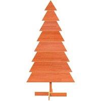 Berkfield Home Festive Wooden Christmas Tree for Decoration Wax Brown 150 cm Sol