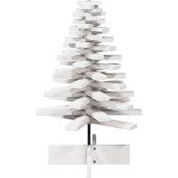 Berkfield Home Festive Wooden Christmas Tree for Decoration White 80 cm Solid Wo