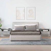 Berkfield Home Durable Wall-mounted Bedside Cabinets 2 pcs Concrete Grey 45x26x2