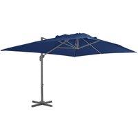 Berkfield Home Cantilever Umbrella with Aluminium Pole 4x3 m Azure Blue