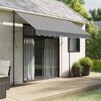 Berkfield Home Replacement Fabric for Awning Valance Anthracite Stripe 3 m in Black