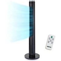 Geepas 46 Inch Tower Fan, 45W Quiet Cooling With Remote & 12H Timer in Black