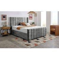 Furniture 786 Cambridge Chenille Fabric Upholstered King 5feet Bed in Silver