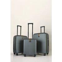 JLY Premium Suitcase Set, 100% Makrolon PC, 3PCS with Expandable Check-In in Dark Green | Size: 3 Pack
