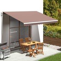 Berkfield Home Replacement Fabric for Awning Brown 4.5x3.5 m