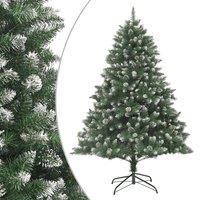 Berkfield Home Artificial Christmas Tree with Stand 210 cm PVC in Green