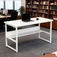 EONLION White Computer Desk Laptop Study Table Home Office Workstation