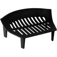 Kelvenix Fire Grate Cast Iron Black 14 Fireplace Log Coal Open Fire Accessor