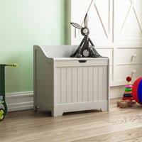Kelvenix White Wooden Toy Storage Box, Toys Childrens Nursery Bedroom Chest