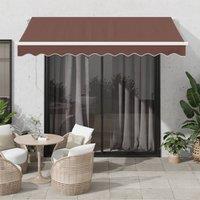 Berkfield Home Manual Retractable Awning Brown 300x250 cm