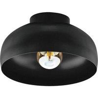 Eglo Mogano 2 Domed Semi-Flush Ceiling Light in Black