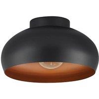 Eglo Mogano 2 Domed Copper Semi-Flush Ceiling Light