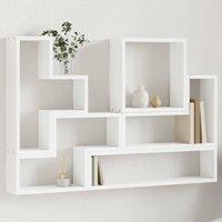 Berkfield Home Wall Shelf White 96x12x64 cm Engineered Wood | Size: 96 x 12 x 64 cm