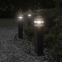 Berkfield Home Outdoor Floor Lamps 3pcs Black 50 cm Aluminium