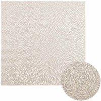 Berkfield Home Rug ZIZUR Cream 120x120 cm Jute Look Indoor & Outdoor | Size: Medium