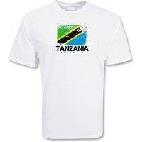 Tanzania Men's Football T-Shirt in White | Size: Large