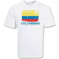 Colombia Men's Mens Futbol no Pride T-Shirt in White | Size: Medium