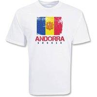Andorra Men's Soccer T-Shirt in White | Size: 2XL