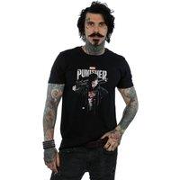 Marvel Men's The Punisher TV Series Frank Castle T-Shirt in Black | Size: XL