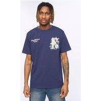 Kings Will Dream Men's Garden 100% Heavyweight Cotton Relaxed Fit Graphic T-Shirt in Navy | Size: Large