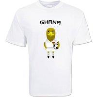 Ghana Men's Mens Mascot Soccer T-Shirt in White | Size: Medium