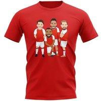 Arsenal FC Men's Players Illustration T-Shirt in Red | Size: Small