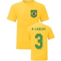 Brazil Men's Mens Robert Carlos National Hero Tee'S in Yellow | Size: Large