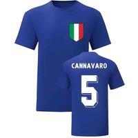 Italy Men's Mens Fabio Cannavaro National Hero Tee'S in Blue | Size: Medium