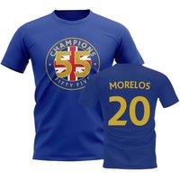 Rangers Men's Alfredo Morelos 55 Times Champions T-Shirt in Blue | Size: 2XL