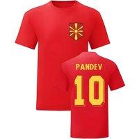 North Macedonia Men's Mens Goran Pandev Macedonia National Hero Tee'S in Red | Size: Small