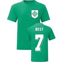 Northern Ireland Men's Mens George Best National Hero Tee in Green | Size: 2XL