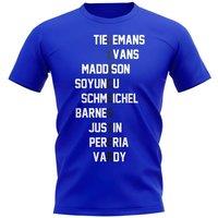 Leicester City FC Men's Mens Leicester Team T-Shirt in Blue | Size: Large