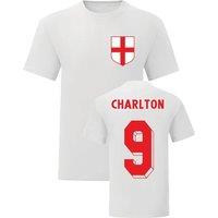 England Men's Mens Bobby Charlton National Hero Tee in White | Size: Small